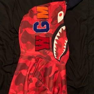 Amazon bape red hoodie